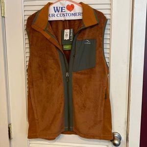 L L Bean Adventure Hybrid Fleece Vest. Men’s L Latge NWT orange green